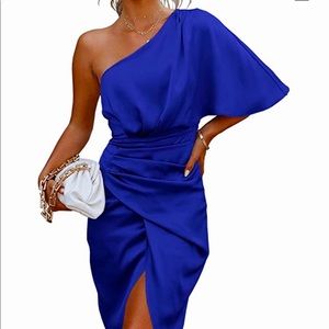 Formal one shoulder cocktail dress